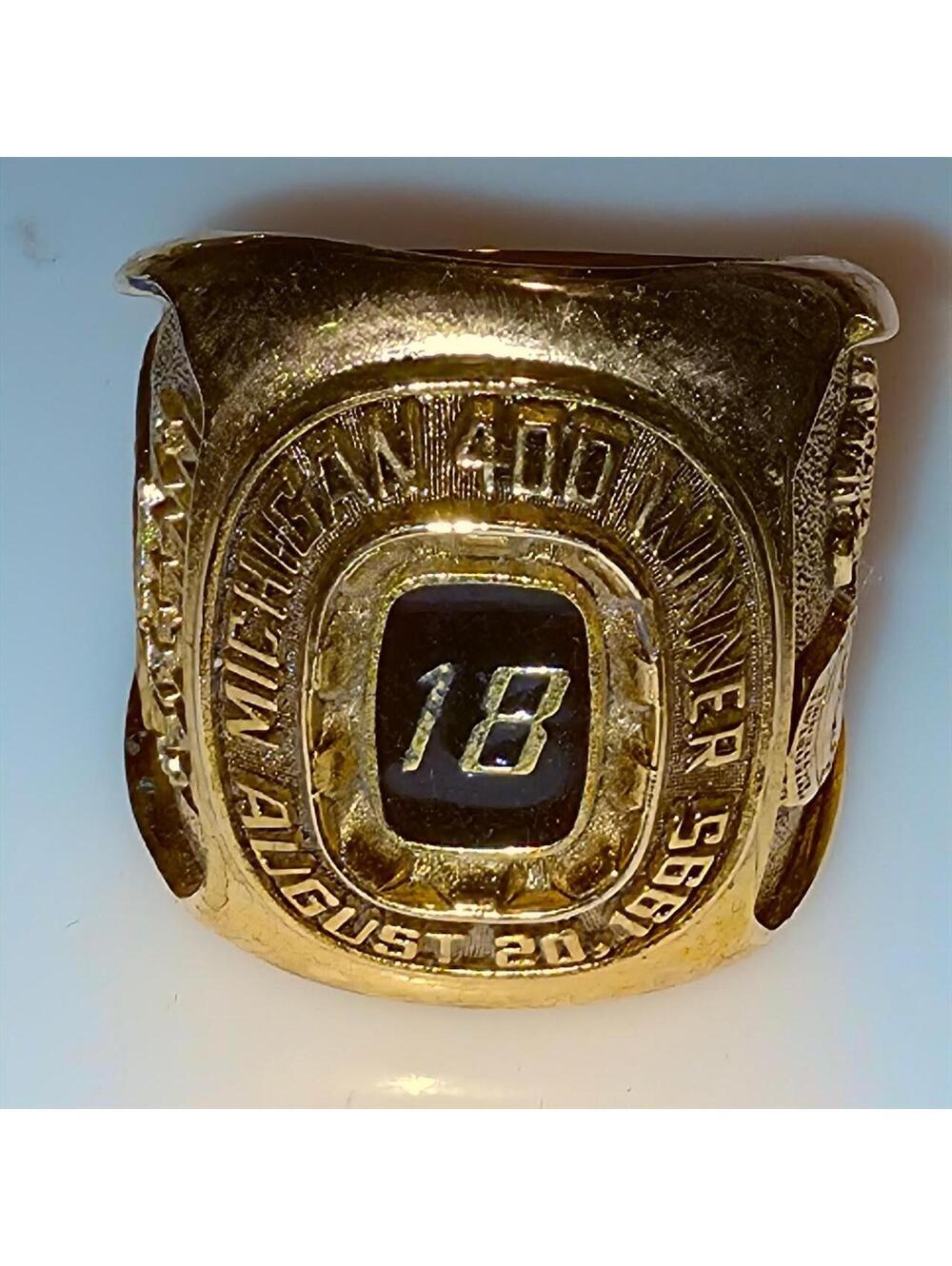 Bobby Labonte 1995 Oversized Jumbo Paperweight NASCAR Ring Michigan 400 Winner